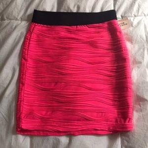 Hot pink mini skirt